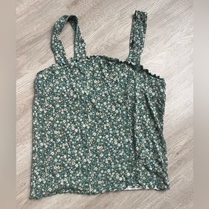 American eagle green floral tank